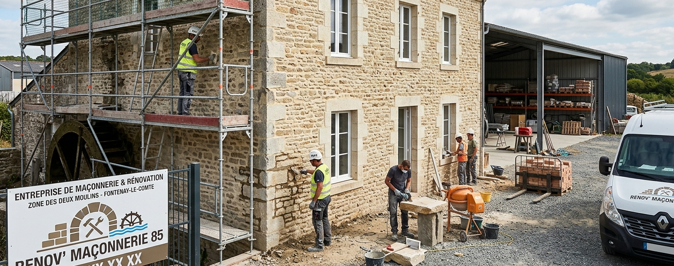 Comptabilité entreprise maçonnerie rénovation à Fontenay-le-Comte.