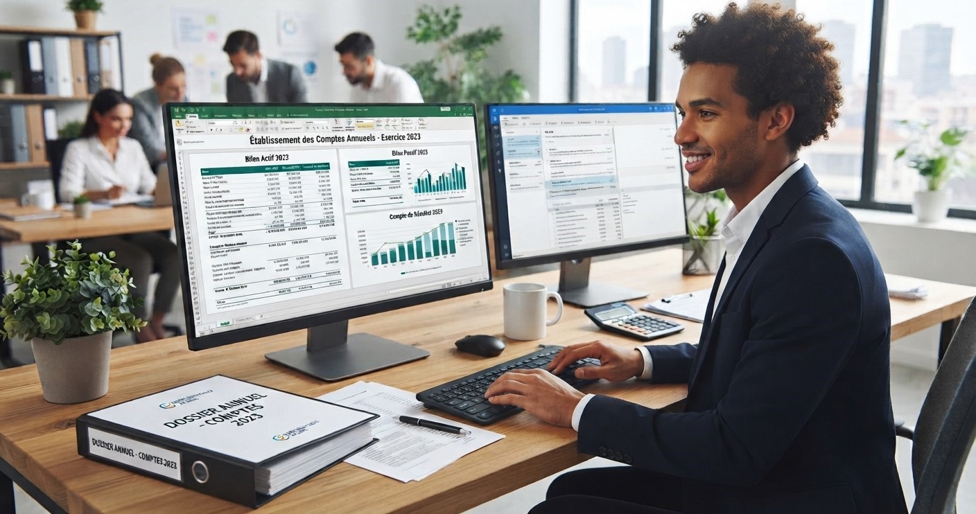 Établissement des comptes annuels par votre expert comptable.