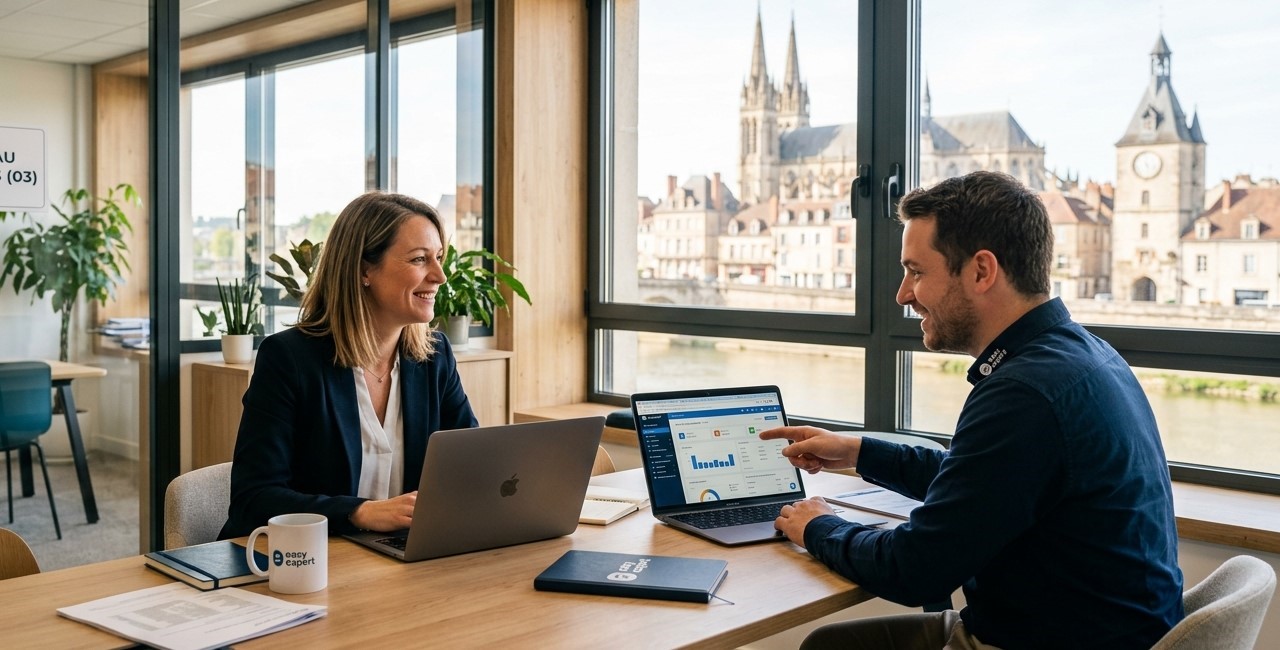 Expert-comptable en ligne Easy Expert à Moulins (03) : idéal pour les entreprises.