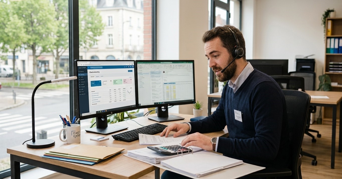 Échanges avec collaborateur comptable dédié chez Easy Expert à Montluçon