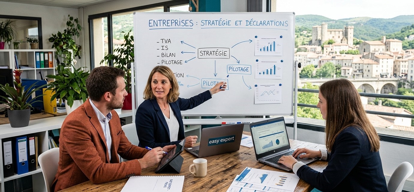 Expert comptable Easy Expert Privas : stratégie et déclarations d'entreprise