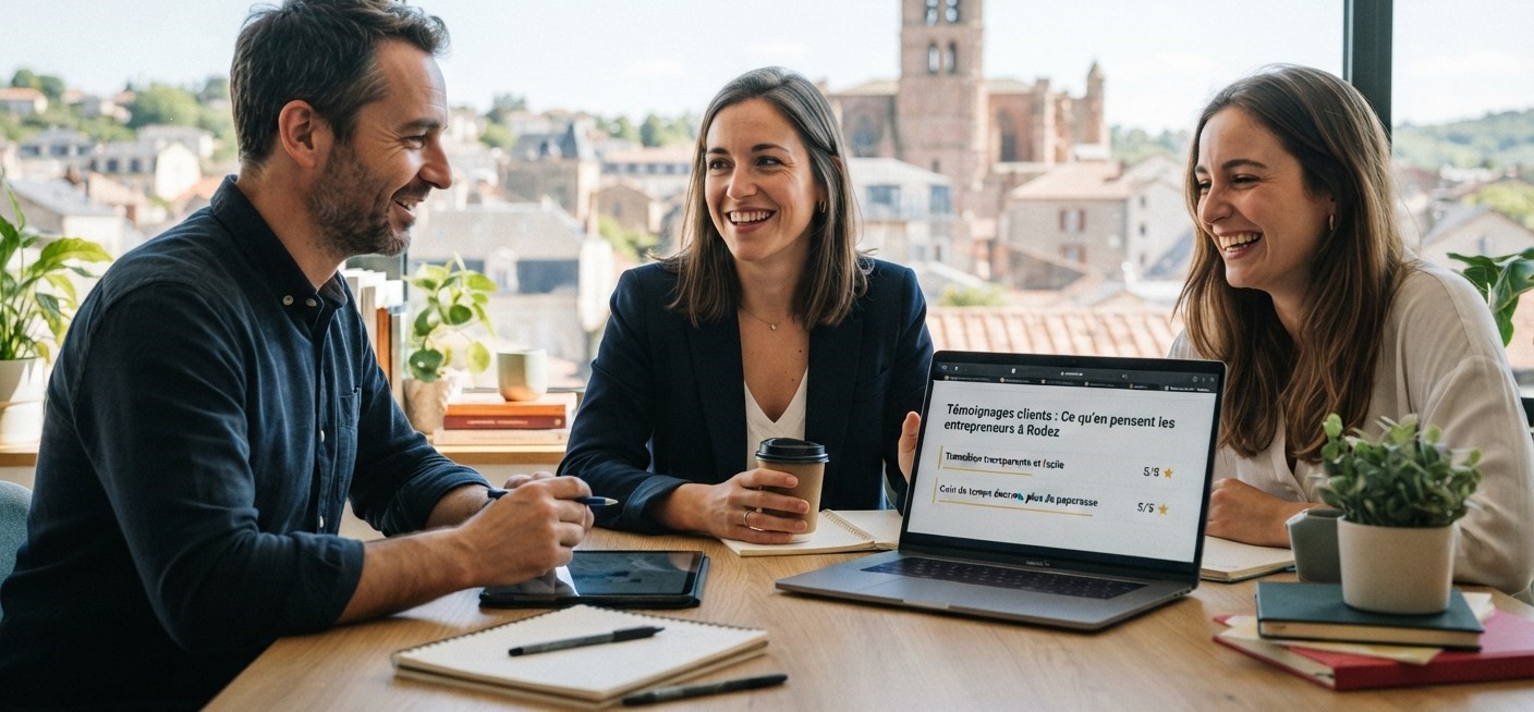 Témoignages entrepreneurs à Rodez : transition transparente et gain de temps